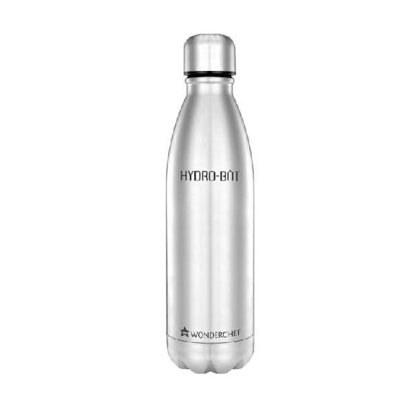Wonderchef Stainless Steel Hydo-Bot Bottle- Silver- 750 ml